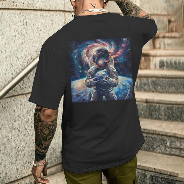 Astronauten Galaxie Weltraum Planeten Weltall Astronaut T-Shirt mit Rückendruck Geschenke für Ihn