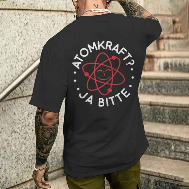 Atomkraft Ja Bitte Pro Kernkraft Kernernergie T-Shirt mit Rückendruck Geschenke für Ihn