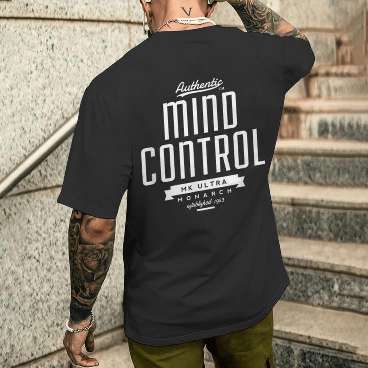 Authentic Mind Control MK Ultra Monarch Designer-Kurzärmliges Herren-T-Kurzärmliges Herren-T-Shirt, Schwarz Geschenke für Ihn