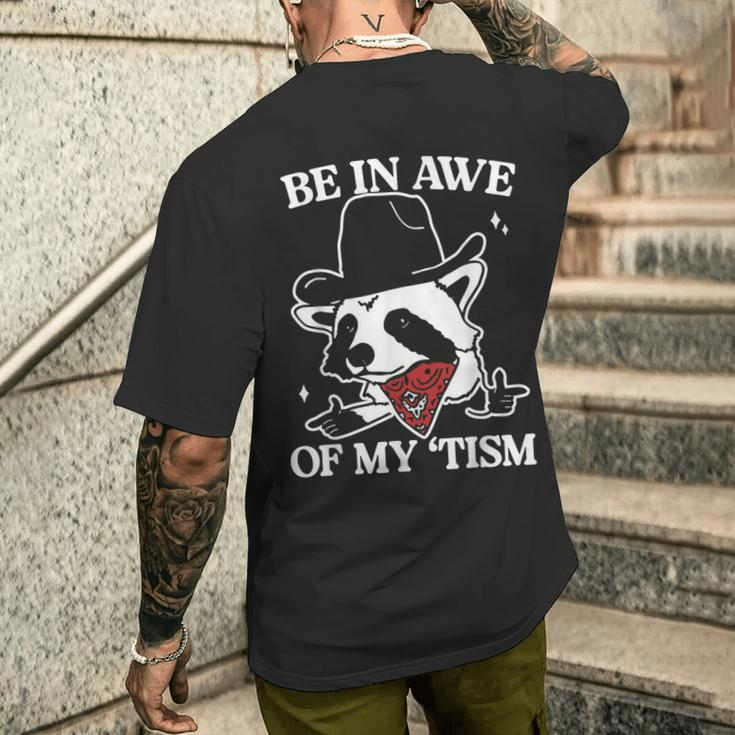 Be In Awe Of My 'Tism Retro Style Men's T-shirt Back Print Gifts for Him