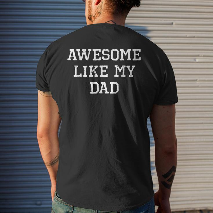 Awesome Like My Dad Father Cool Mens Back Print T-shirt Gifts for Him