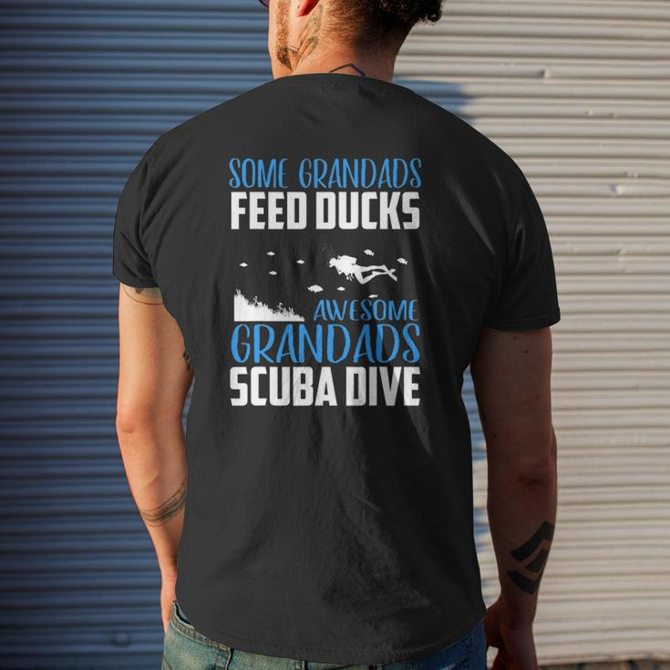 Awesome Grandads Scuba Dive Diving Grandpa Diver Mens Back Print T-shirt Gifts for Him