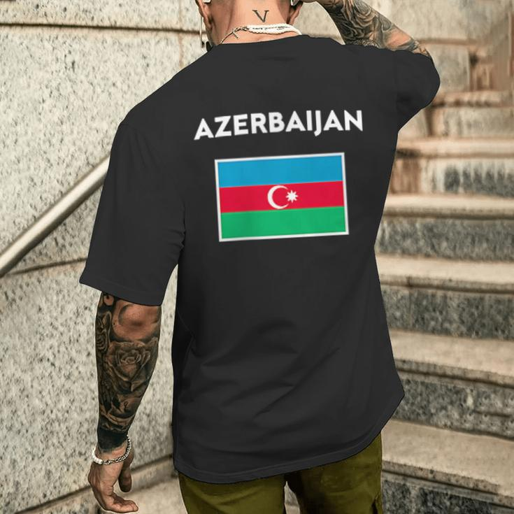 Azerbaijan Flag Azerbaijan S T-Shirt mit Rückendruck Geschenke für Ihn