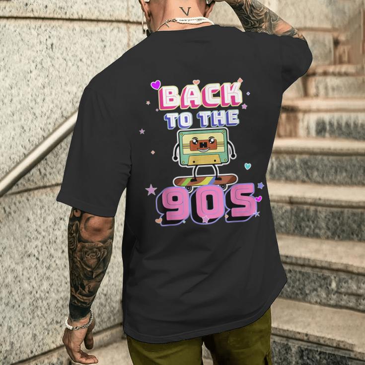 Back To The 90S 90Er Jahre Kleidung Kostüm Outfit S T-Shirt mit Rückendruck Geschenke für Ihn