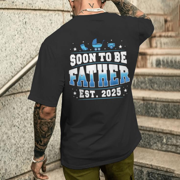 Baldater Sein 2025 Neue Papa Schwangerschaft Enthüllen T-Shirt mit Rückendruck Geschenke für Ihn