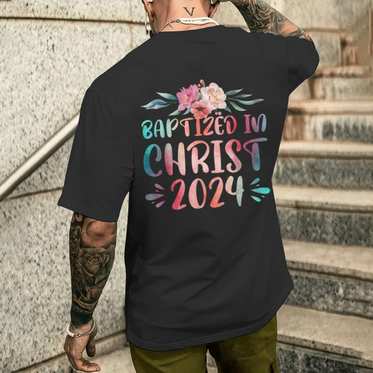 Baptized In Christ 2024 Men's T-shirt Back Print Gifts for Him