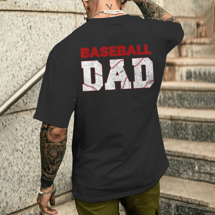 Baseball Dad Happy Fathers Day For Boys Kid Men's T-shirt Back Print Gifts for Him