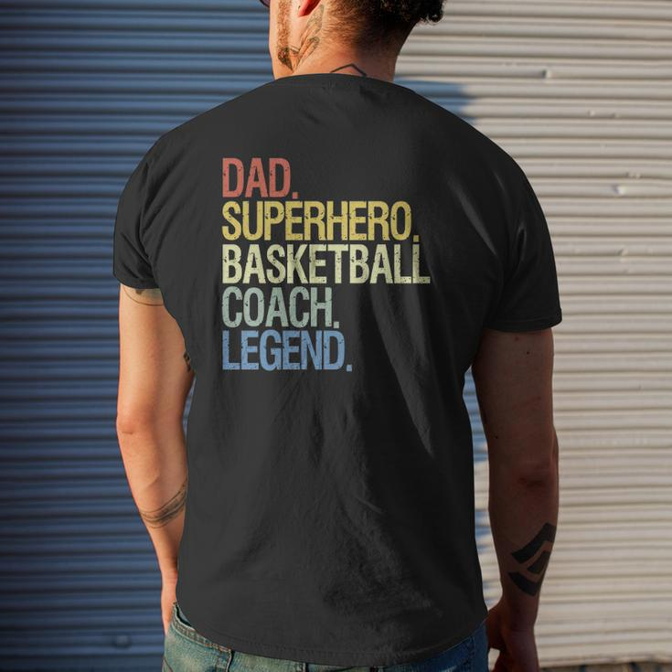 Basketball Coach Dad Sport Mens Back Print T-shirt Gifts for Him