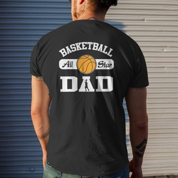 Basketball Dad Basketball All Star Dad Mens Back Print T-shirt Gifts for Him