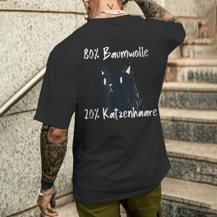 Baumwolle Katzenhaare Cat Sprüche -Ierbeiner Katzen T-Shirt mit Rückendruck Geschenke für Ihn