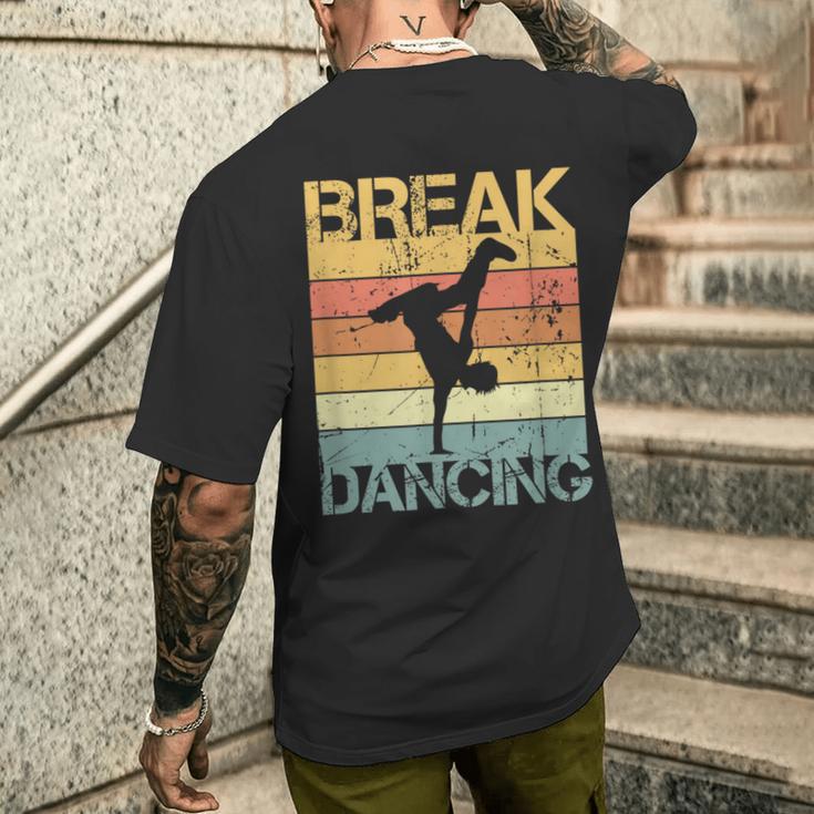 Bboy Breakdancer Hip Hop Danceintage Breakdance T-Shirt mit Rückendruck Geschenke für Ihn