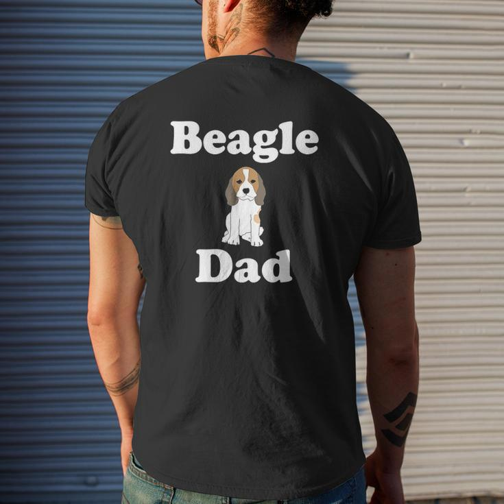 Beagle Dad Cute Puppy Fathers Day Dog Lovers Mens Back Print T-shirt Gifts for Him