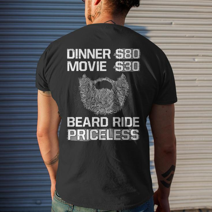 Beard Ride Priceless Mens Back Print T-shirt Gifts for Him