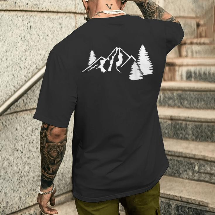 Berge Vintage T-Shirt mit Rückendruck Geschenke für Ihn