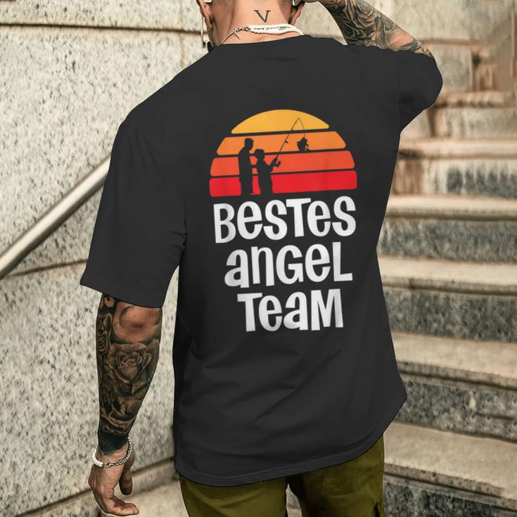 Best Angel Team For Angler Dad And Son Partner Look T-Shirt mit Rückendruck Geschenke für Ihn