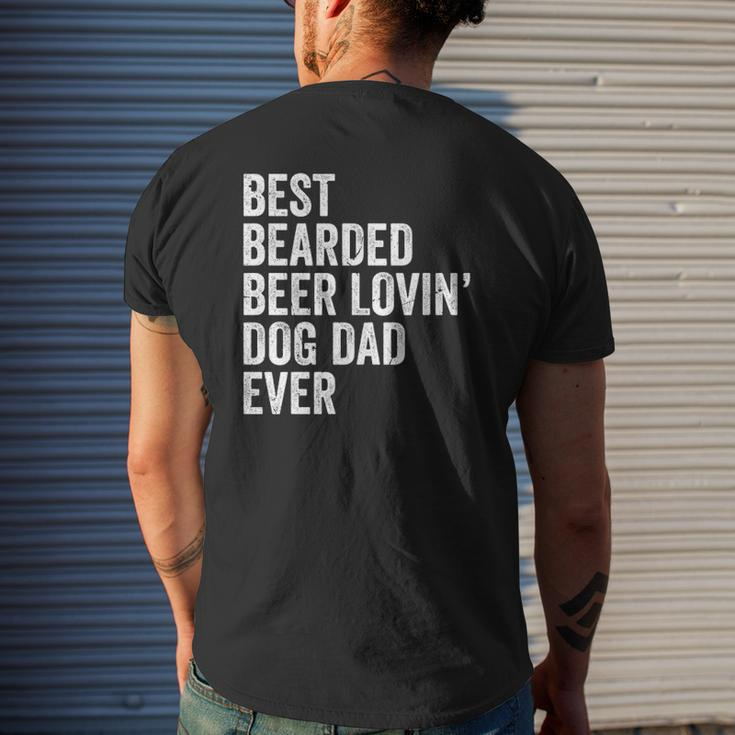Best Bearded Beer Lovin Dog Dad Ever Mens Back Print T-shirt Gifts for Him
