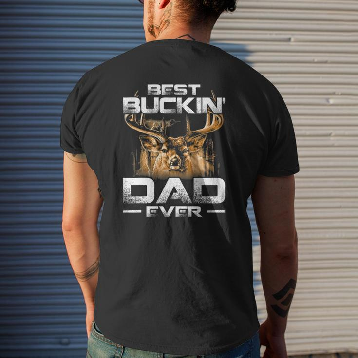 Best Buckin' Dad Ever Deer Hunting Bucking Father Mens Back Print T-shirt Gifts for Him