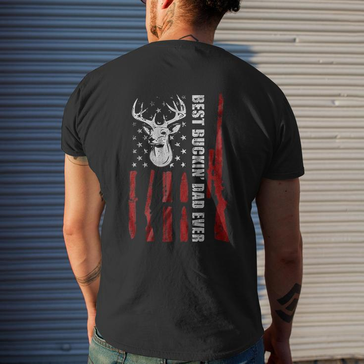 Best Buckin Dad Ever Deer Hunting Mens Back Print T-shirt Gifts for Him