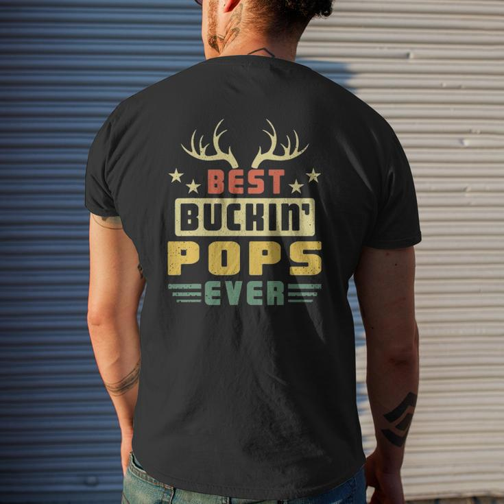 Best Buckin Pops Ever Deer Hunting Hunter Father Mens Back Print T-shirt Gifts for Him