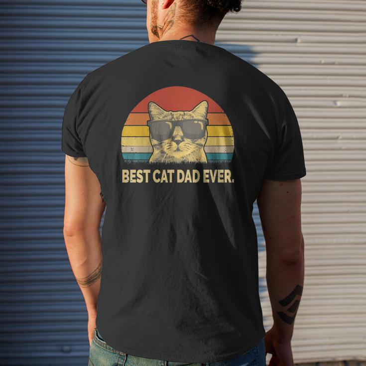 Best Cat Dad Ever Mens Back Print T-shirt Gifts for Him