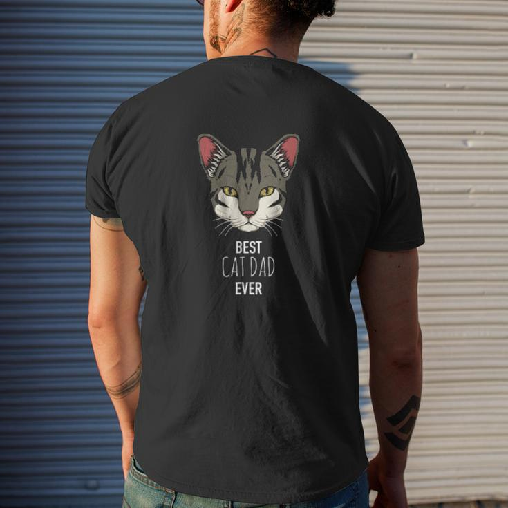 Best Cat Dad Ever Cat Kitty Kitten Daddy Father Mens Back Print T-shirt Gifts for Him
