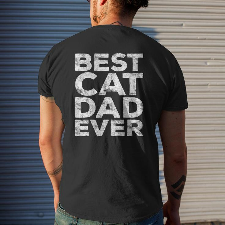 Best Cat Dad Ever Pet Lover Gif Mens Back Print T-shirt Gifts for Him
