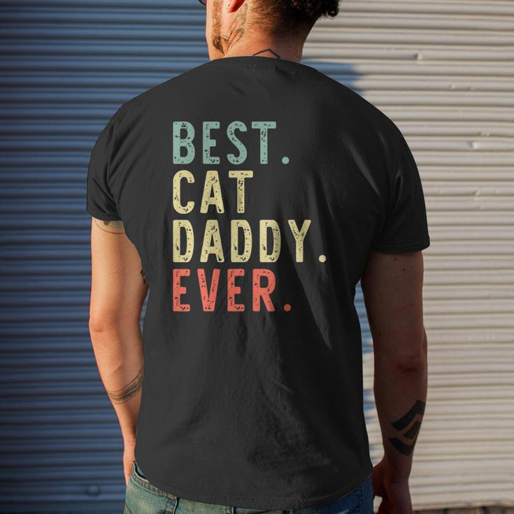 Best Cat Daddy Ever Cool Vintage Mens Back Print T-shirt Gifts for Him