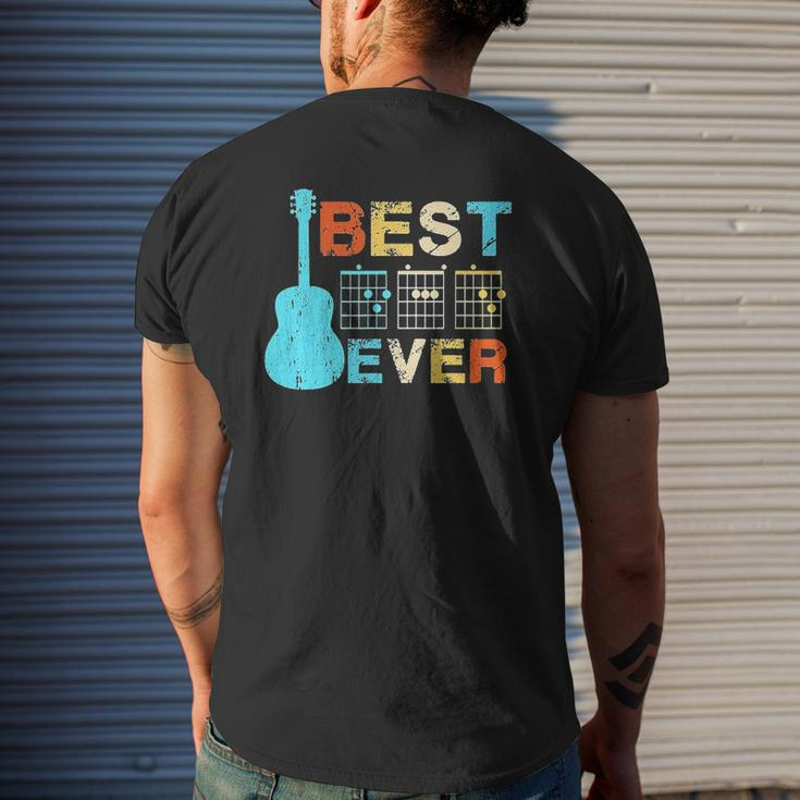 Best Dad Ever Guitar Chords Vintage Mens Back Print T-shirt Gifts for Him