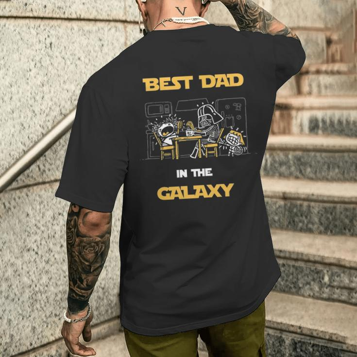 Best Dad In The GalaxyMen's T-shirt Back Print Gifts for Him
