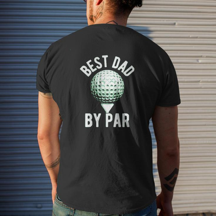 Best Dad By Par Mens Back Print T-shirt Gifts for Him