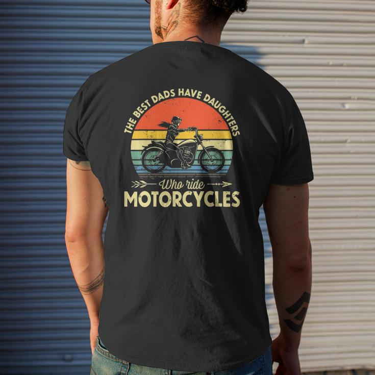 The Best Dads Have Daughters Who Ride Motorcycles Daddy Mens Back Print T-shirt Gifts for Him