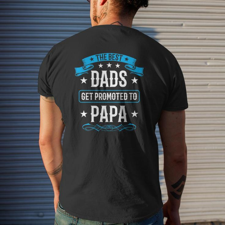 The Best Dads Get Promoted To Papa Dad Father's Day Mens Back Print T-shirt Gifts for Him