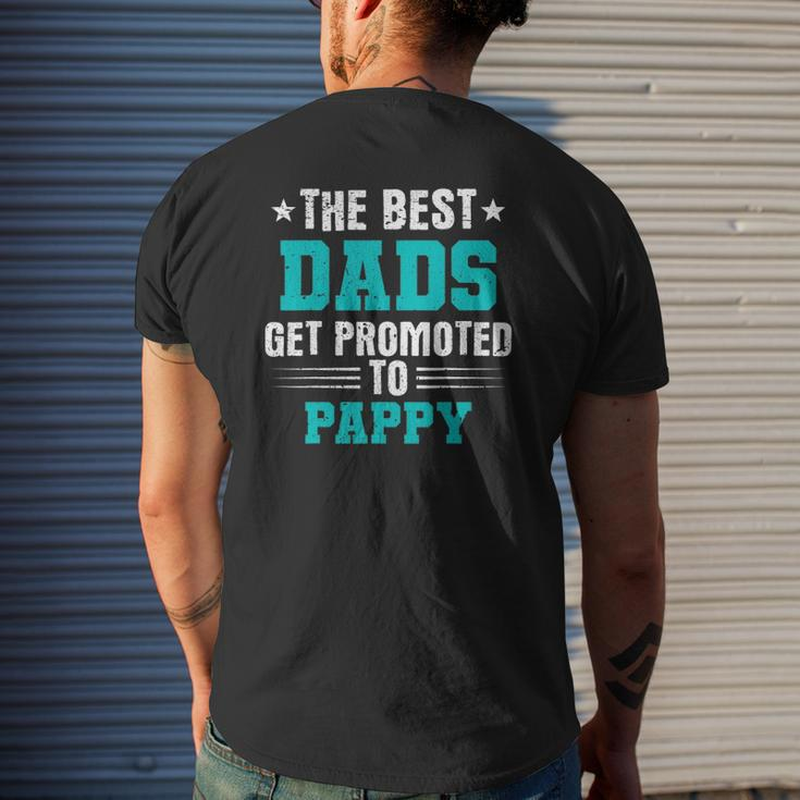 The Best Dads Get Promoted To Pappy Dads Pappy Mens Back Print T-shirt Gifts for Him