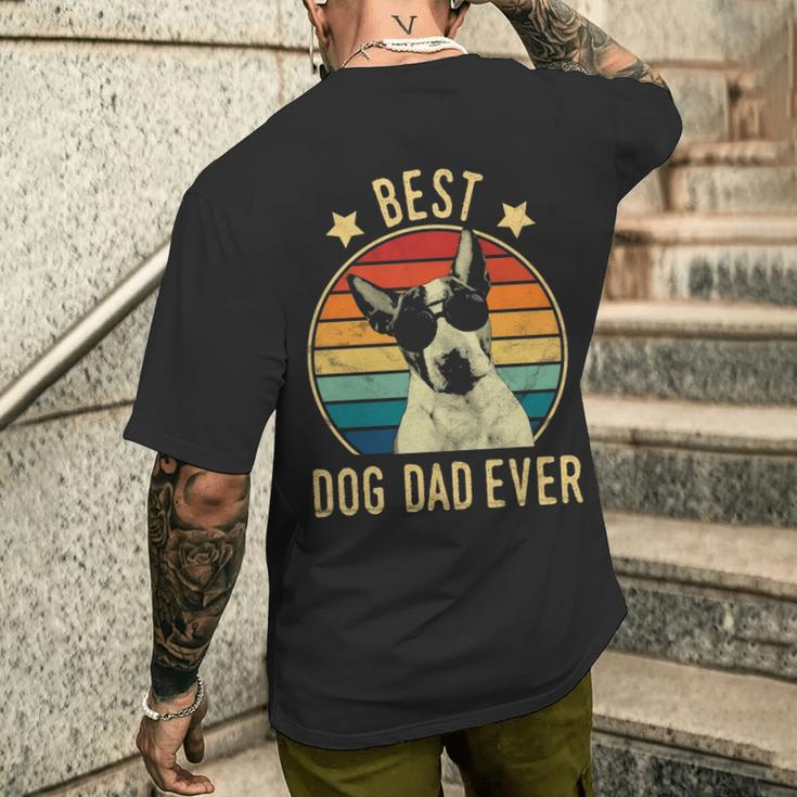 Best Dog Dad Ever Bull Terrier Father's Day Gif Men's T-shirt Back Print Gifts for Him