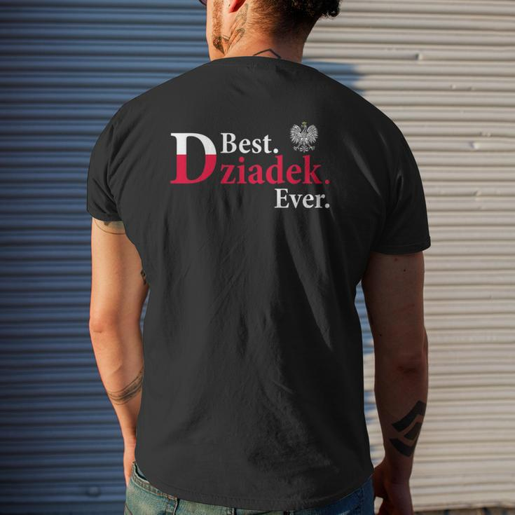 Best Dziadek Ever Polish Grandfather Mens Back Print T-shirt Gifts for Him