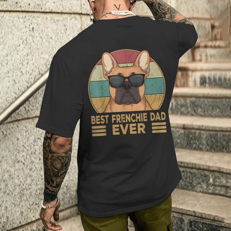 Best Frenchie Dad Ever French Bulldog Dad T-Shirt mit Rückendruck Geschenke für Ihn