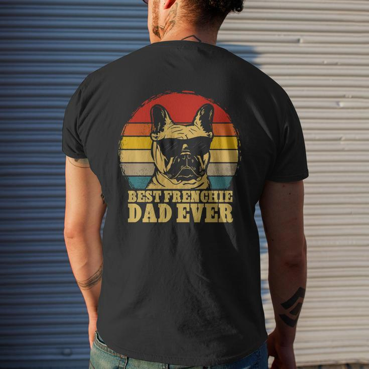 Best Frenchie Dad Ever Vintage Dog Mens Back Print T-shirt Gifts for Him