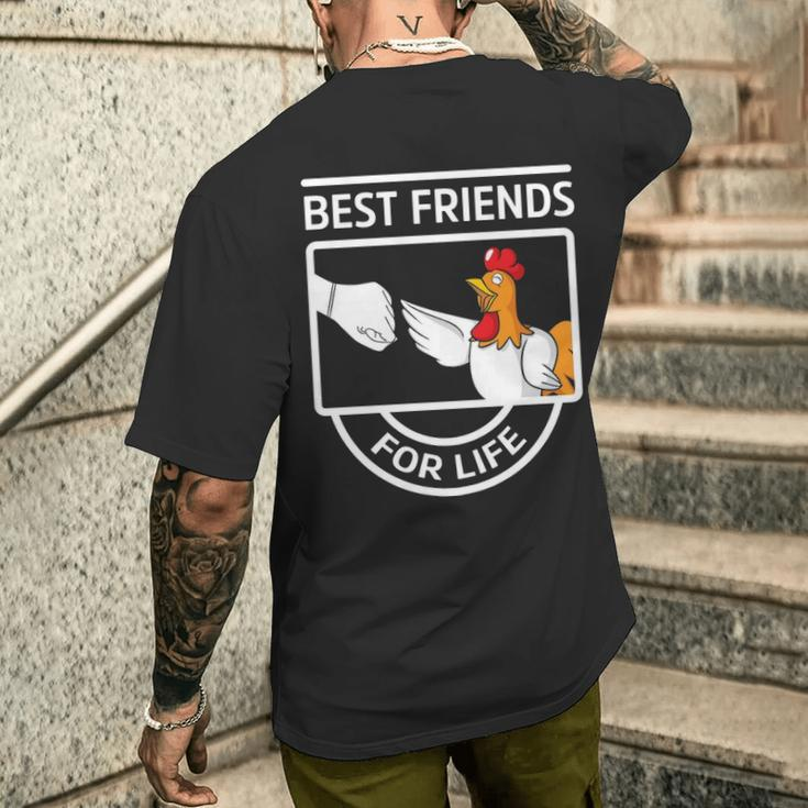 Best Friend Chicken Men's T-shirt Back Print Gifts for Him