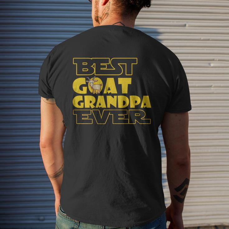 Best Goat Grandpa Ever Tshirt Mens Back Print T-shirt Gifts for Him