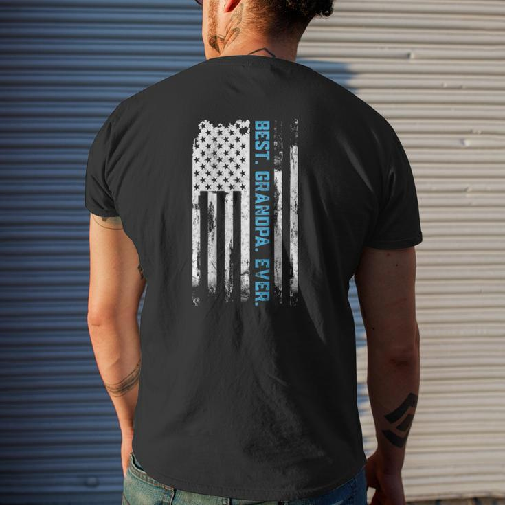 Best Grandpa Ever American Usa Flag Father’S Day G-Pa Mens Back Print T-shirt Gifts for Him