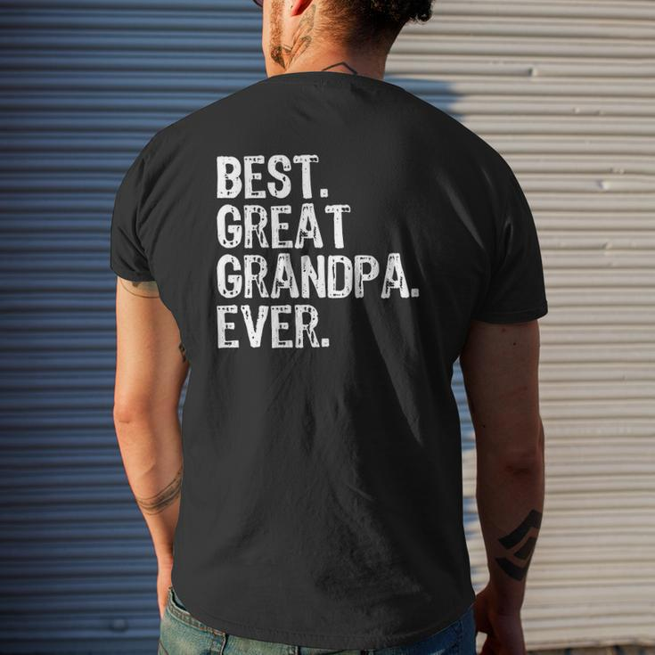 Best Great Grandpa Ever Grandparents Father's Day Mens Back Print T-shirt Gifts for Him