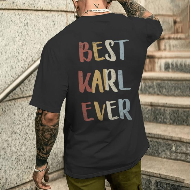 Best Karl Ever Retro Vintage First Name T-Shirt mit Rückendruck Geschenke für Ihn