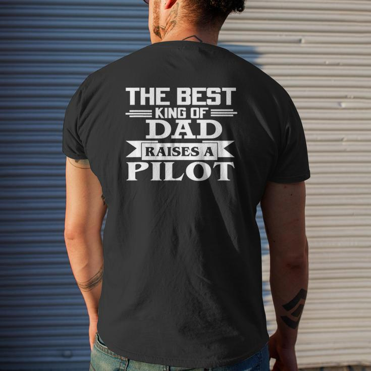 The Best King Of Dad Raises A Pilot Mens Back Print T-shirt Gifts for Him