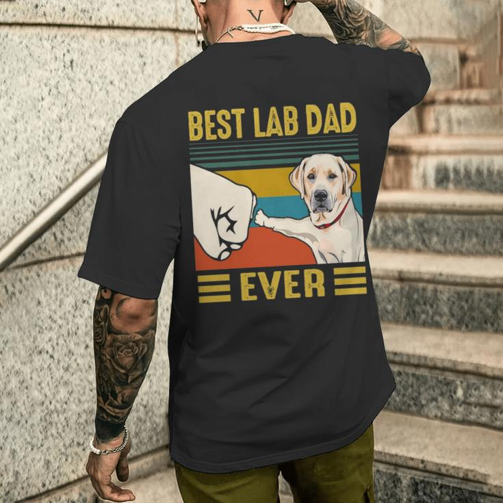 Best Lab Dad Labrador Retriver Dog Men's T-shirt Back Print Gifts for Him