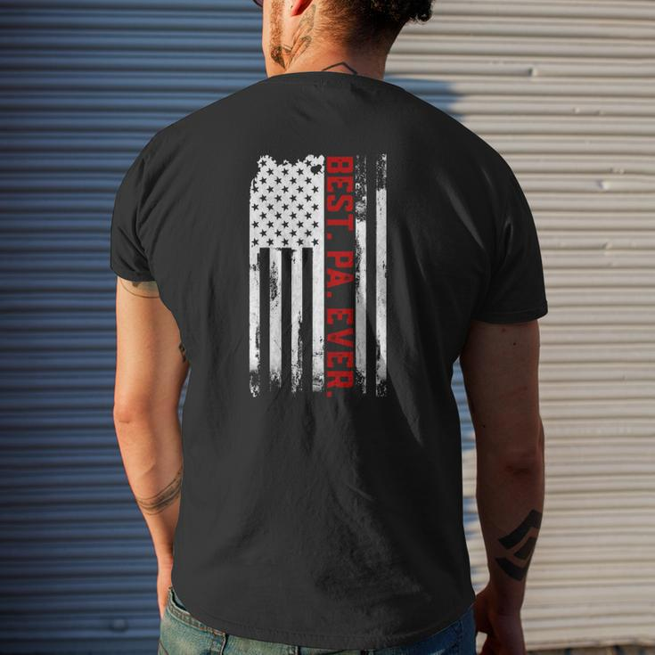 Best Pa Ever American Usa Flag Father’S Day For Grandpa Mens Back Print T-shirt Gifts for Him