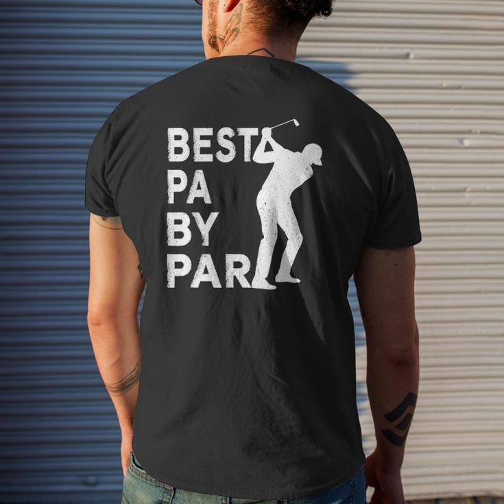 Best Pa By Par Father's Day Golf Grandpa Mens Back Print T-shirt Gifts for Him