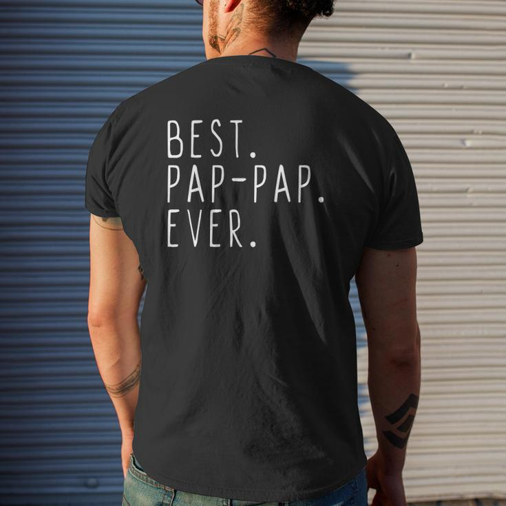 Best Pap-Pap Ever Cool Father's Day Pappap Mens Back Print T-shirt Gifts for Him