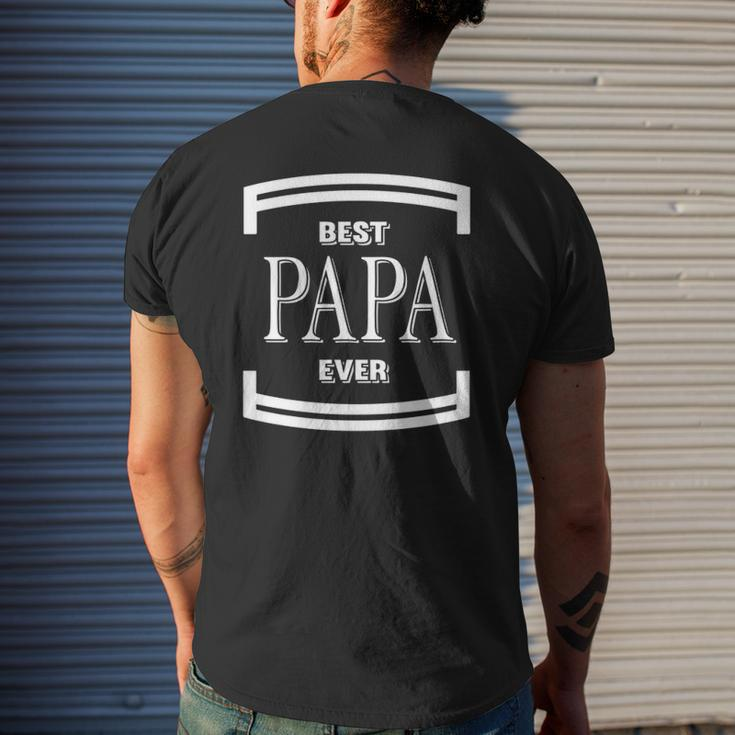 Graphic Best Papa Ever Father's Day Men Mens Back Print T-shirt Gifts for Him
