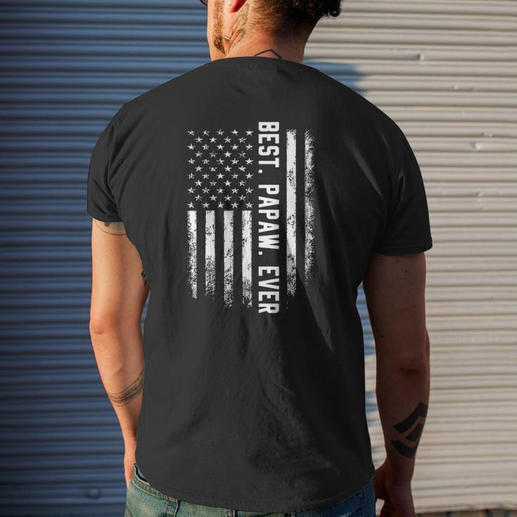 Best Papaw Ever American Flag For Men Father's Day Mens Back Print T-shirt Gifts for Him