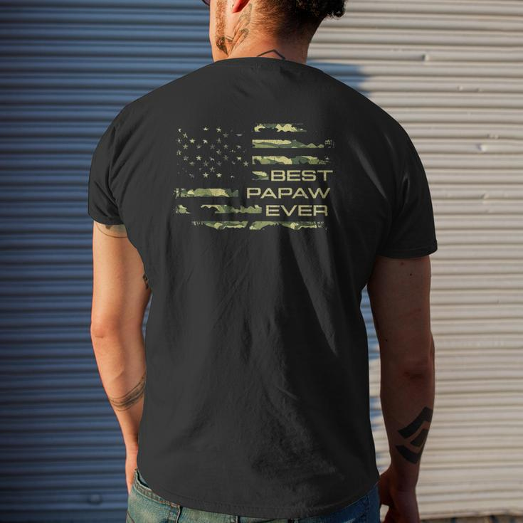 Best Papaw Ever Camo America Flag For Men Father's Day Mens Back Print T-shirt Gifts for Him